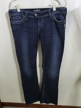 Silver Jeans Tuesday 16 1/2" Dark Blue Women's Bootcut, Size W 34, L 33